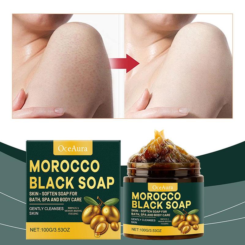 صابون مغربي أسود للتنظيف العمي - مراجعة Castor Oil Soap وسعره