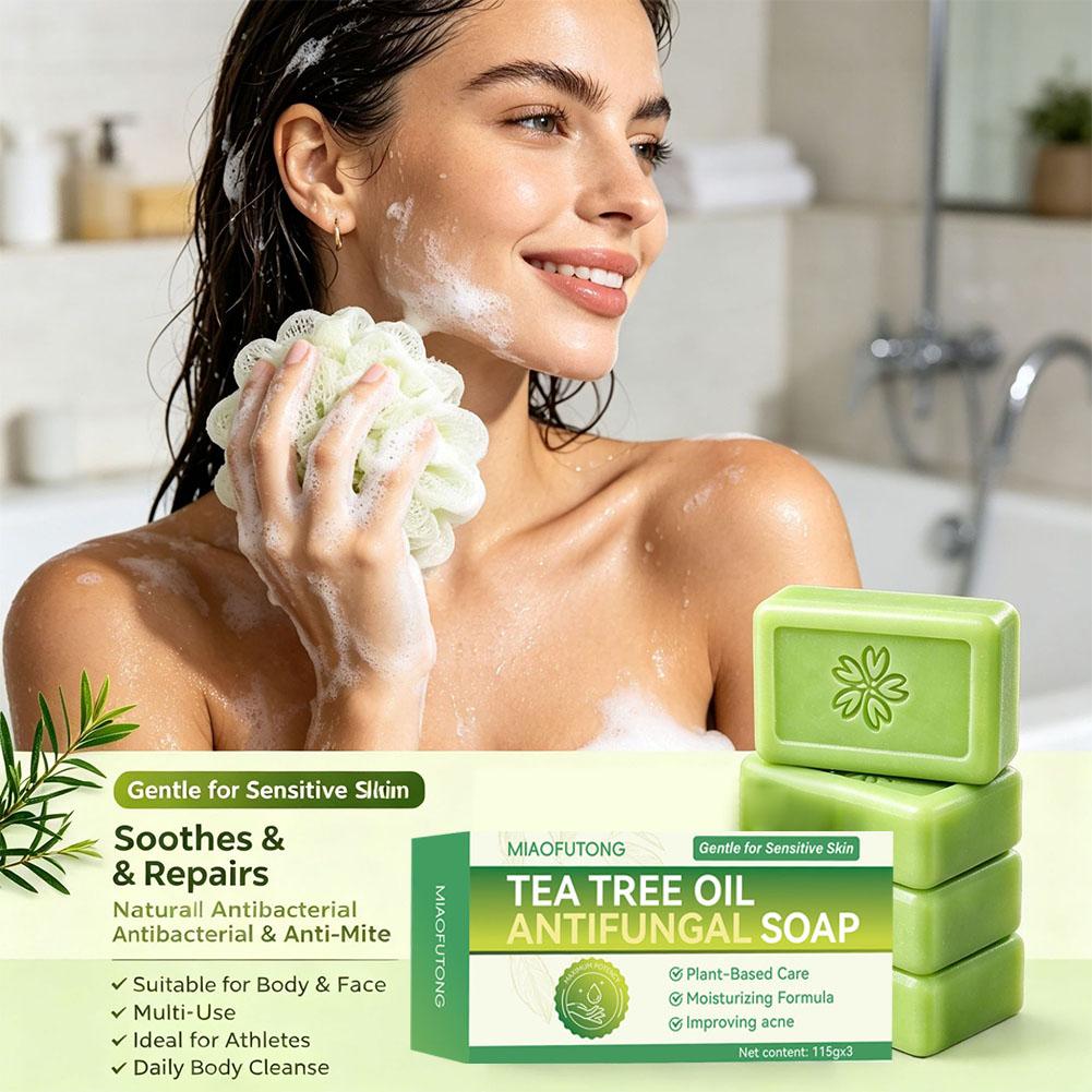 3 قطع من صابون زيت شجرة الشاي، - مراجعة Castor Oil Soap وسعره