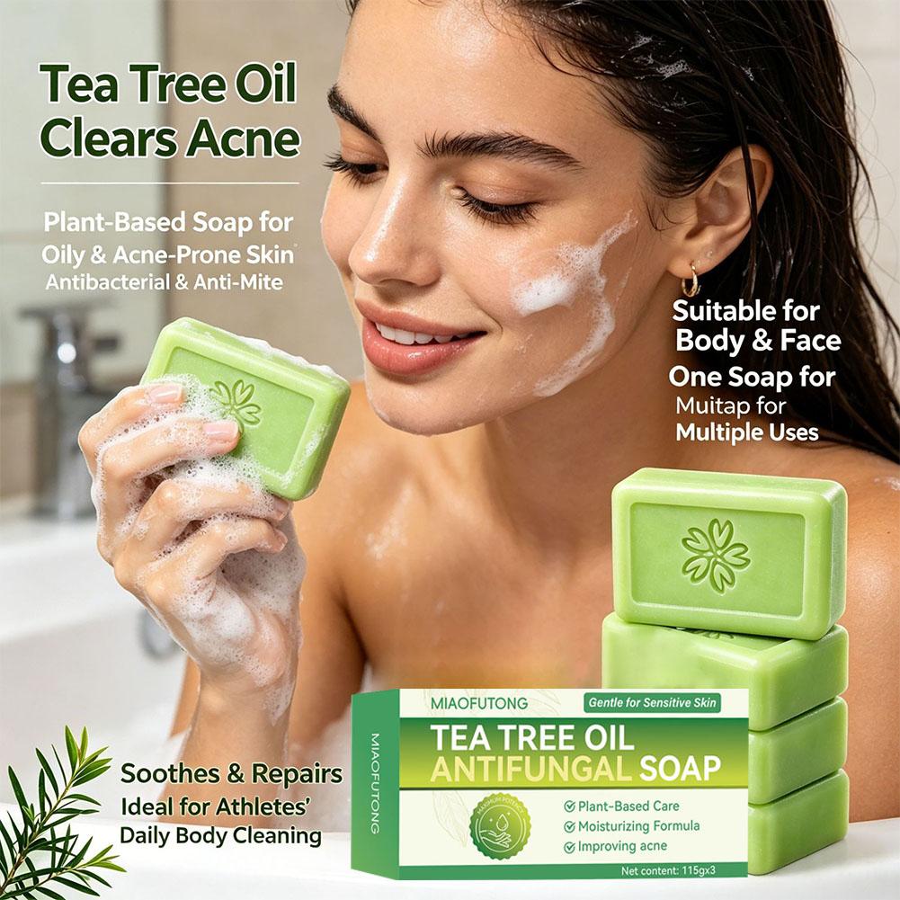 3 قطع من صابون زيت شجرة الشاي، - مراجعة Castor Oil Soap وسعره